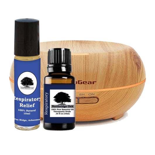 Northridge Oak - Respiratory Relief Plus Roller Bottle with Diffuser - Northridge Oak