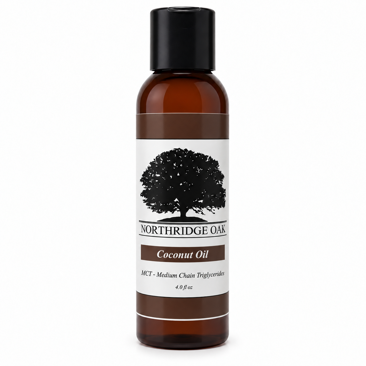 Fractionated Coconut Oil – 4 oz Northridge Oak