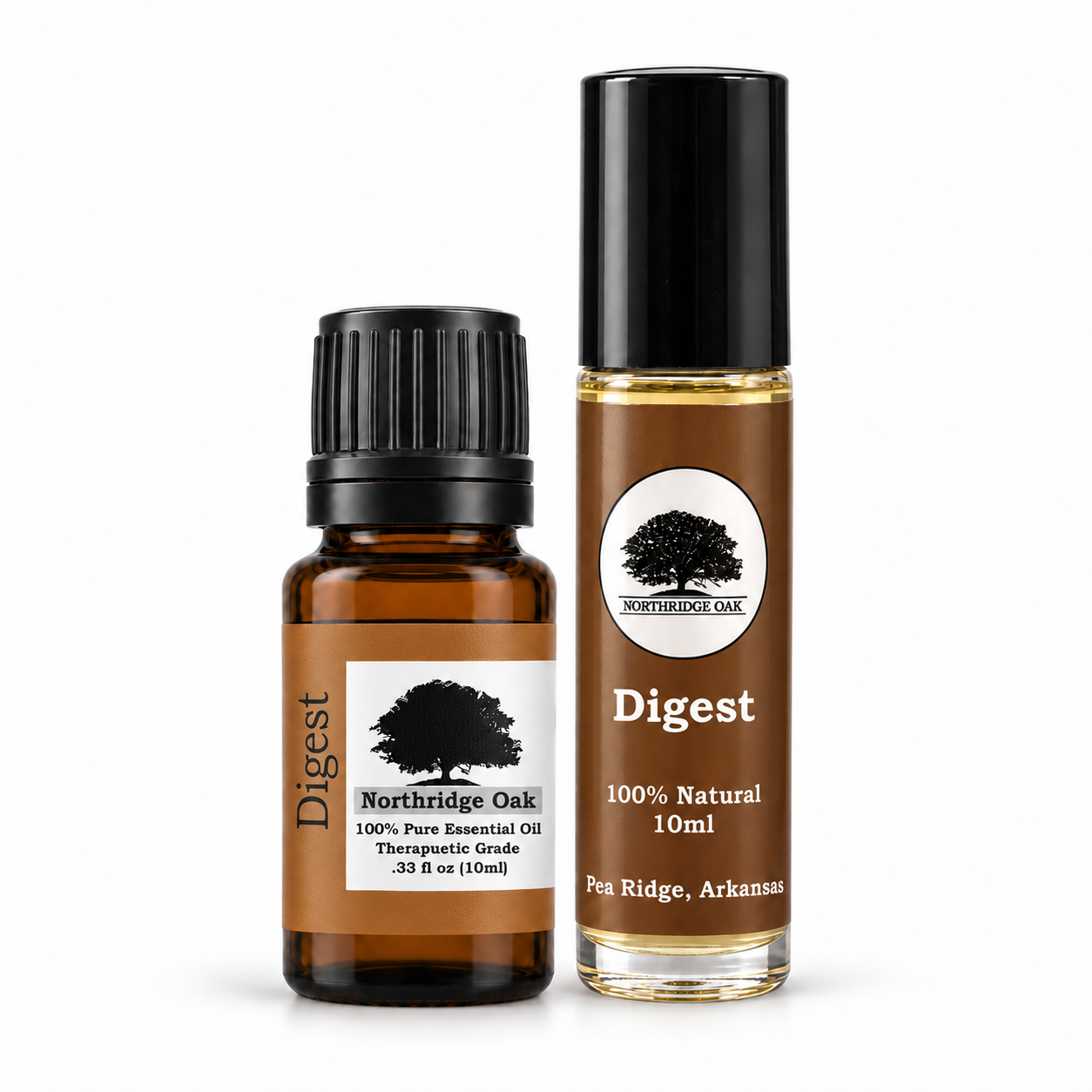 Digest Essential Oil Blend + Roller Set Northridge Oak