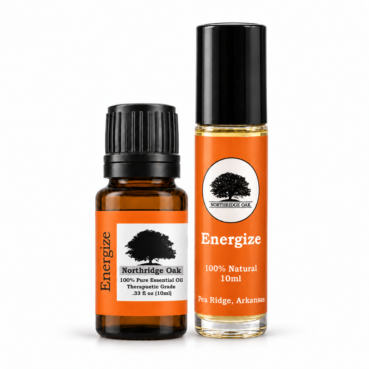 Energize Essential Oil Blend + Roller Set Northridge Oak