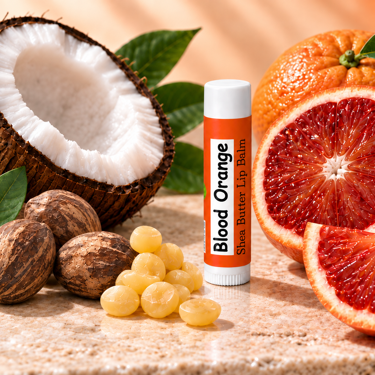 Beeswax Lip Balm - Blood Orange Northridge Oak