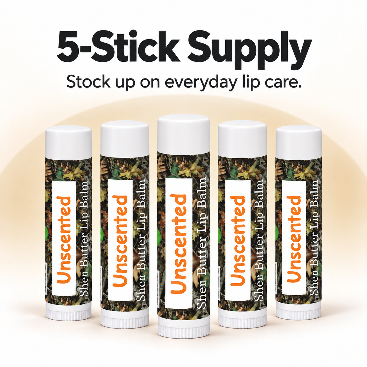 Beeswax Lip Balm – Unscented 5 Pack Northridge Oak