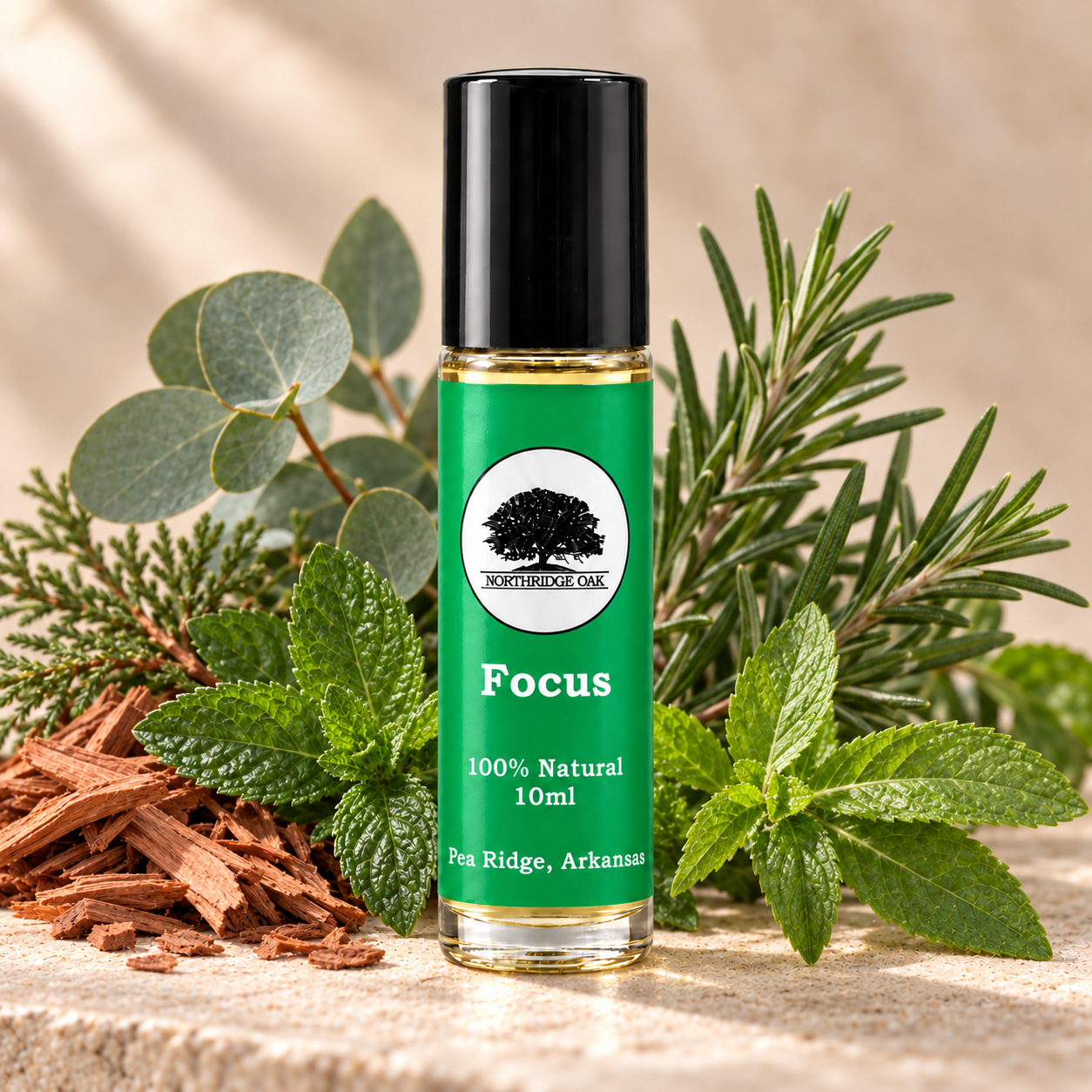 Focus Essential Oil Roller – 10 mL Northridge Oak