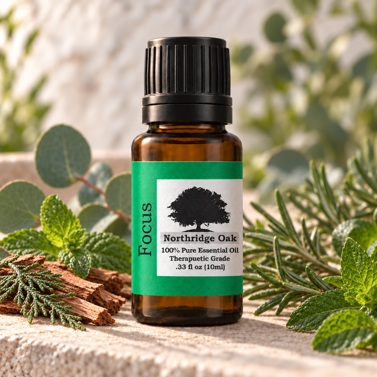 Focus Essential Oil Blend – 100% Pure, 10 mL Northridge Oak