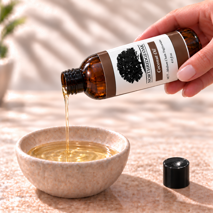 Fractionated Coconut Oil – 4 oz Northridge Oak