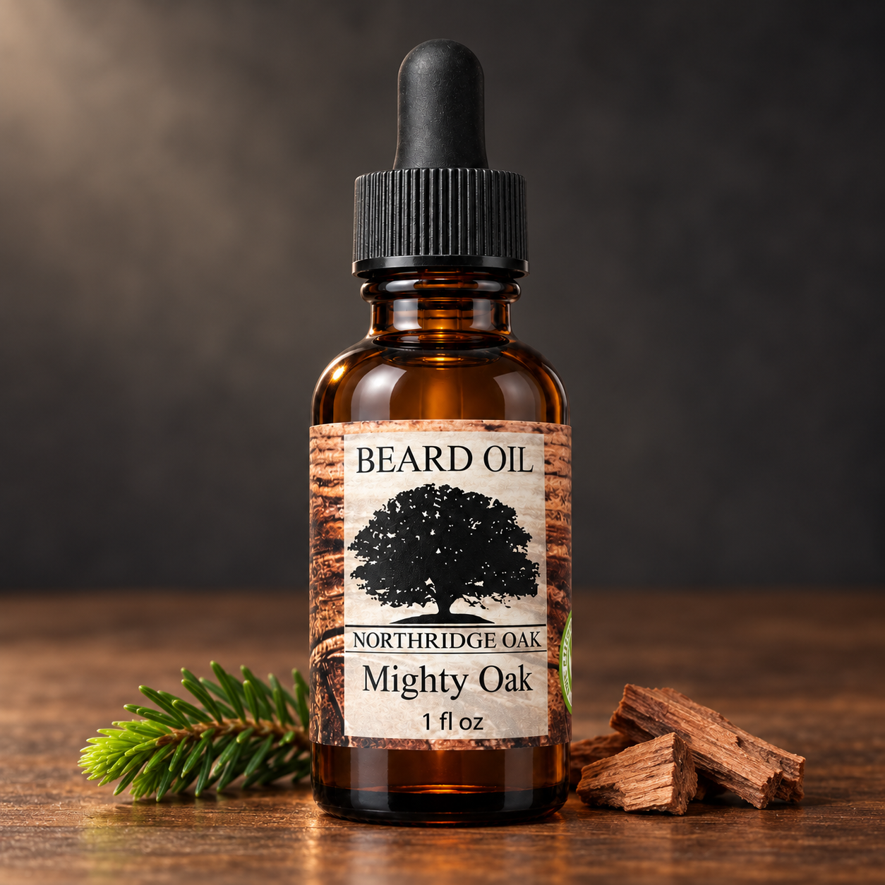 Mighty Oak Beard Oil – 1 oz Northridge Oak