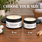 Clean Linen – 100% Soy Wax Candle