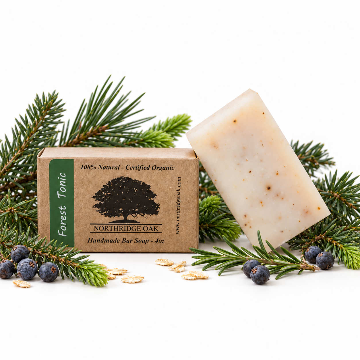 Organic Bar Soap – Forest Tonic – 4oz Northridge Oak