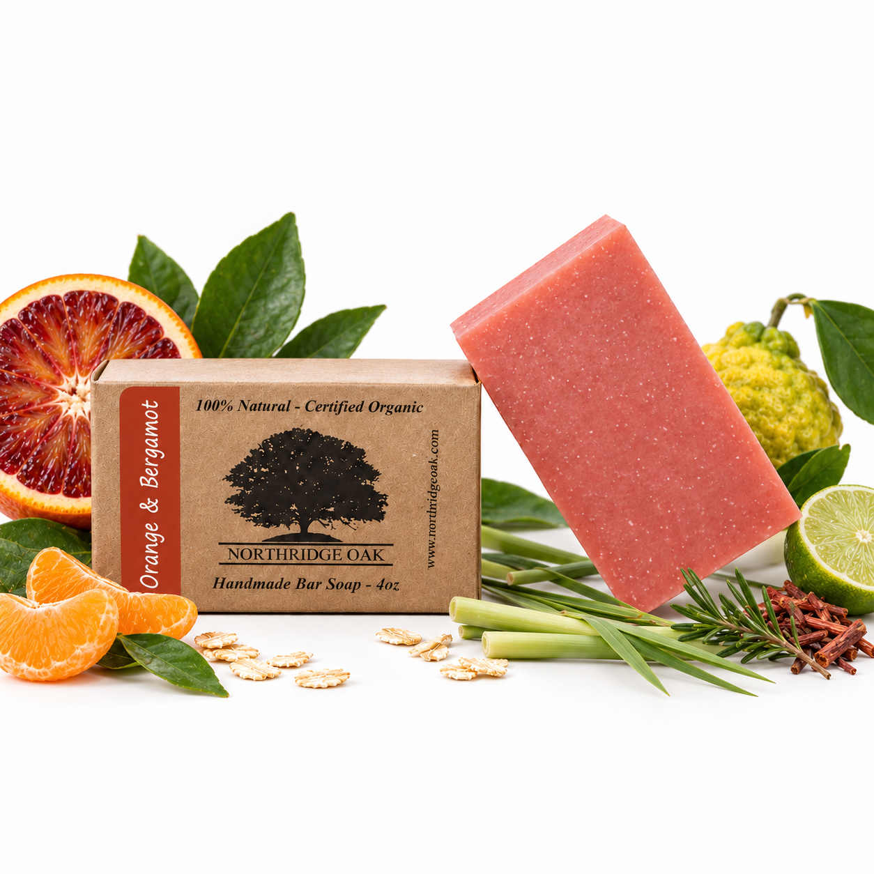 Organic Bar Soap – Blood Orange and Bergamot – 4 oz Northridge Oak