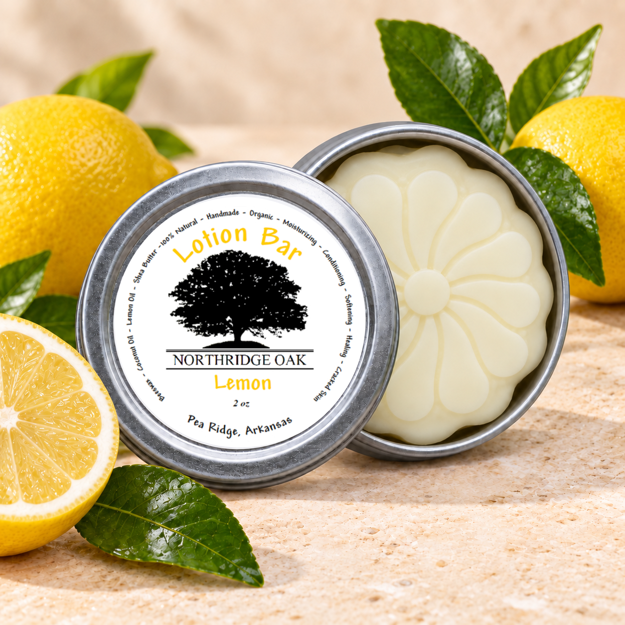 Lemon Shea Butter Lotion Bar Northridge Oak