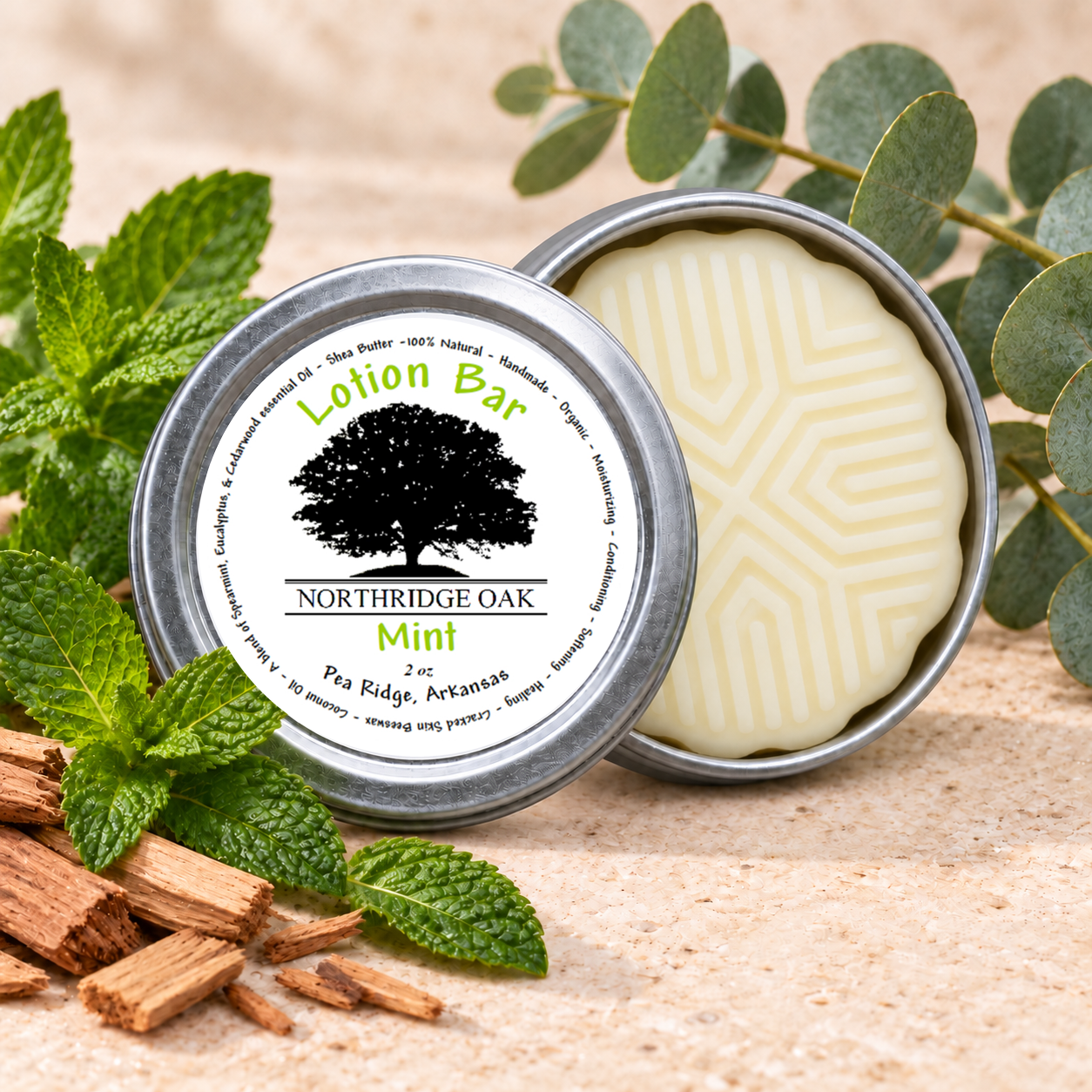 Mint Shea Butter Lotion Bar Northridge Oak