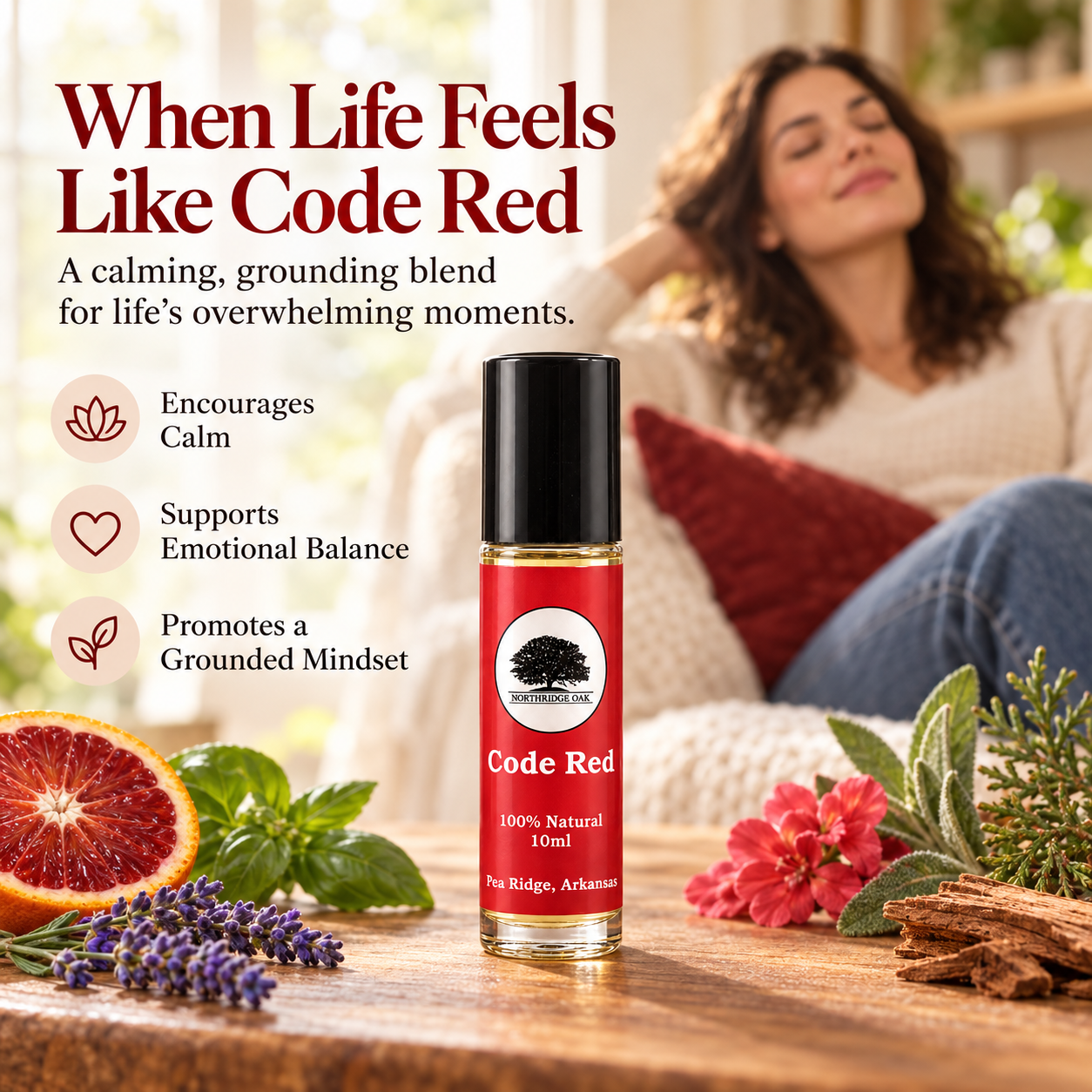 Code Red Essential Oil Roller – 10 mL Northridge Oak