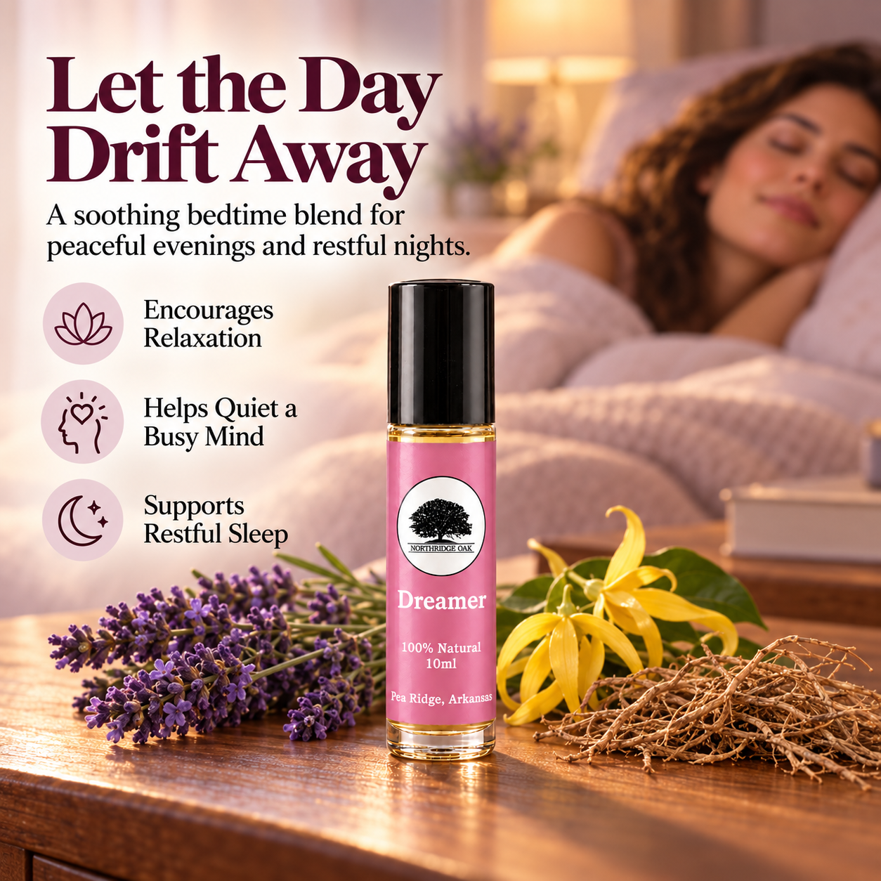 Dreamer Essential Oil Roller – 10 mL Northridge Oak