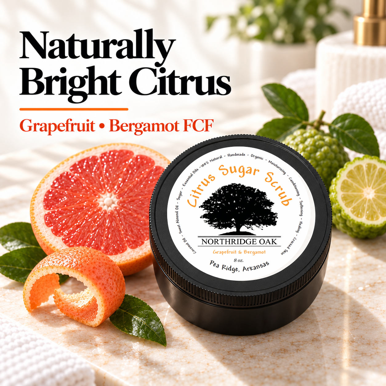 Citrus Sugar Scrub – 8 oz Northridge Oak