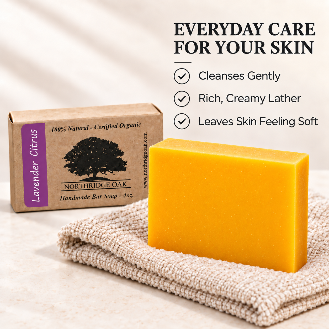 Organic Bar Soap – Lavender Citrus – 4 oz Northridge Oak