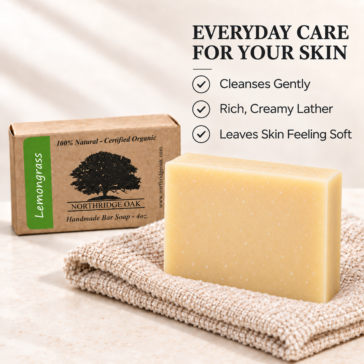 Organic Bar Soap – Lemongrass Medley – 4 oz Northridge Oak
