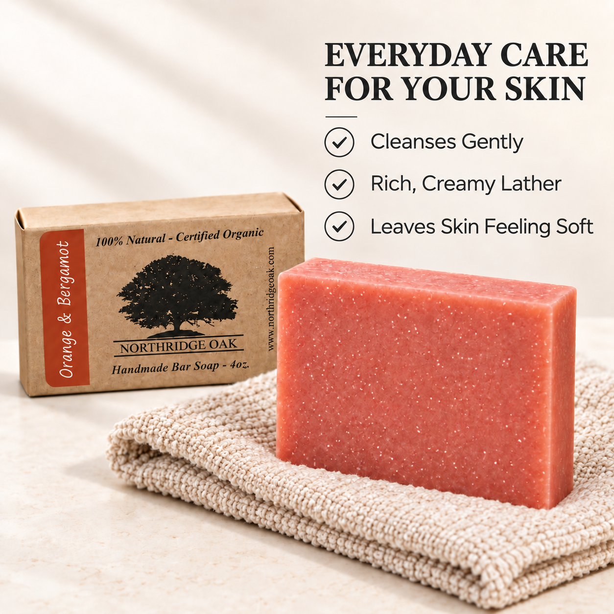 Organic Bar Soap – Blood Orange and Bergamot – 4 oz Northridge Oak
