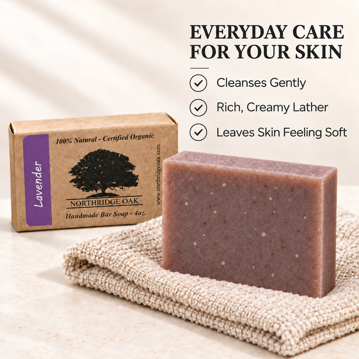 Organic Bar Soap – Lavender – 4 oz Northridge Oak