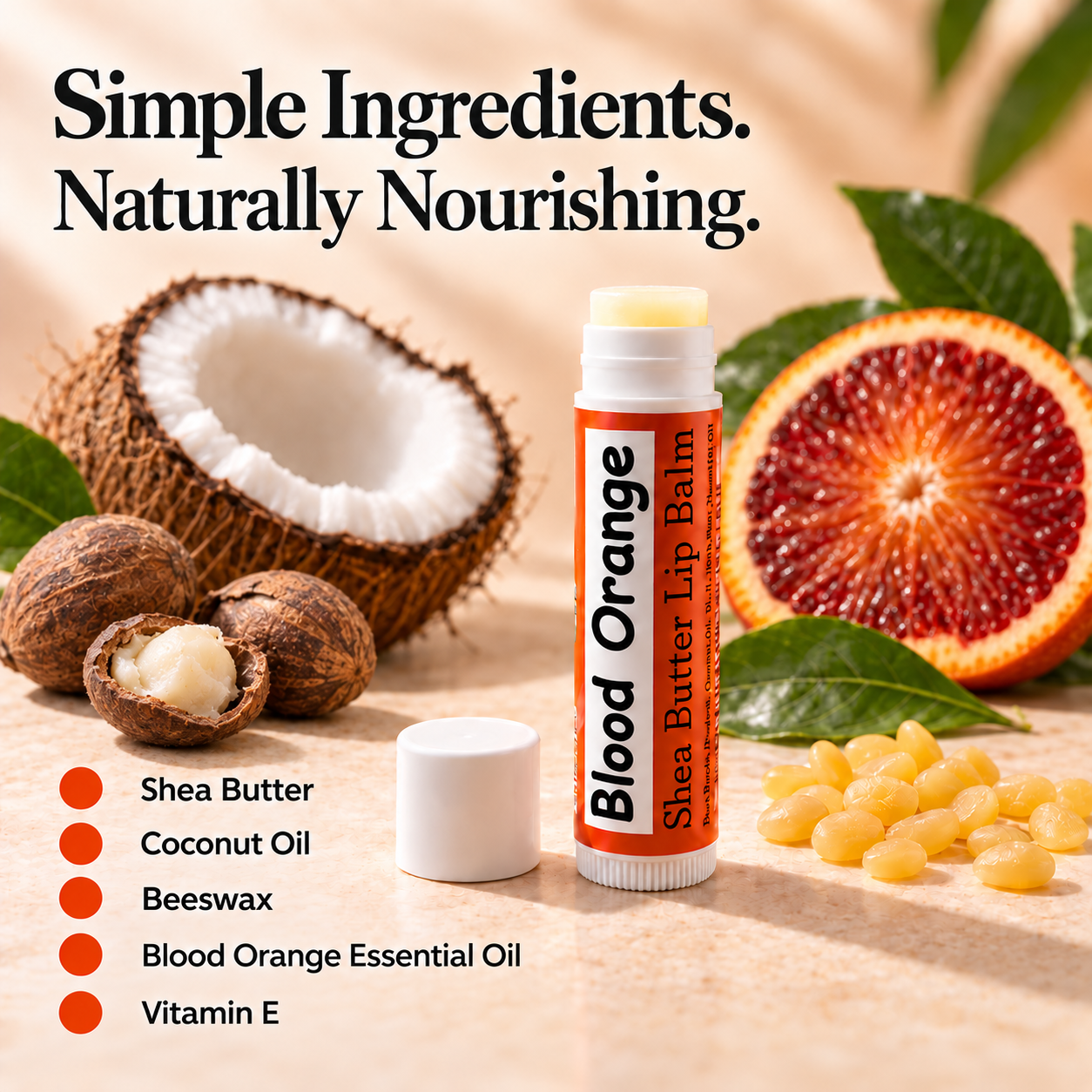 Beeswax Lip Balm – Blood Orange 5 Pack Northridge Oak