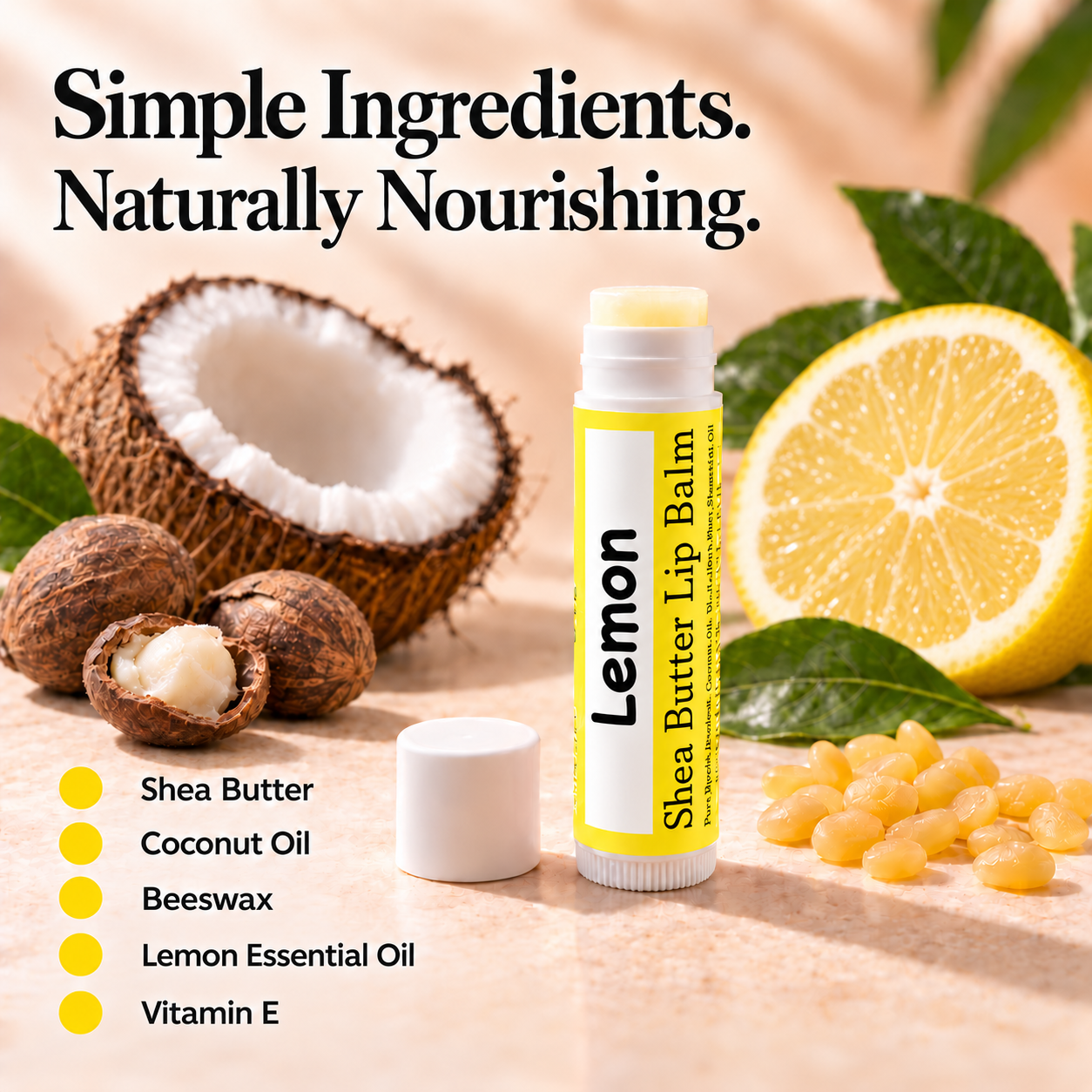 Beeswax Lip Balm – Lemon 5 Pack Northridge Oak