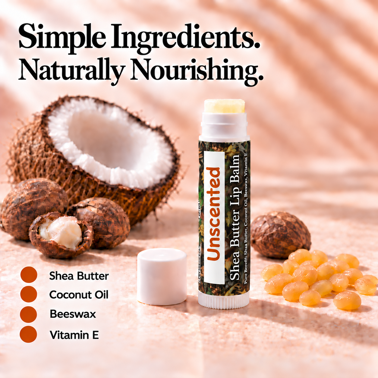 Beeswax Lip Balm - Unscented Northridge Oak