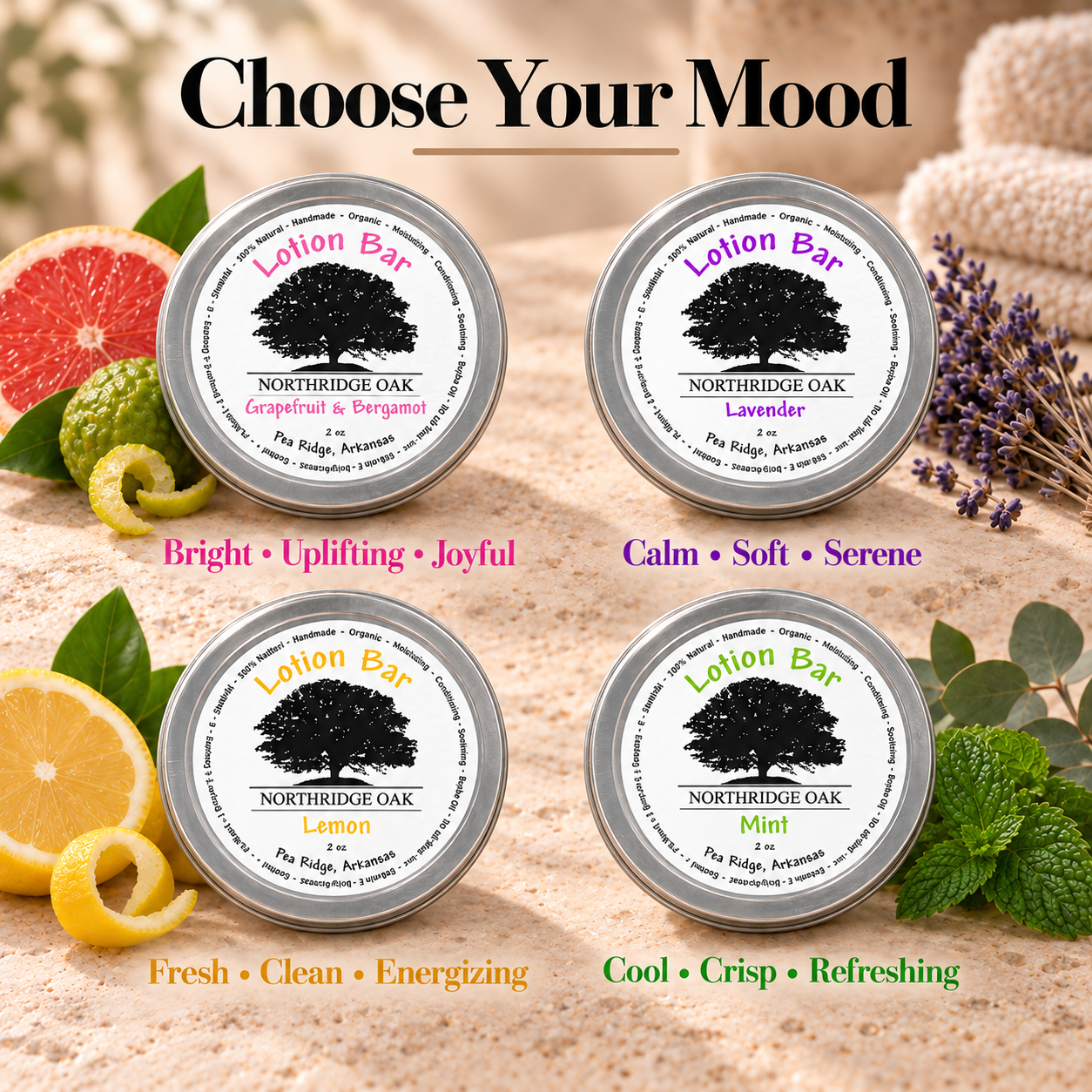 Shea Butter Lotion Bar - Variety Pack Northridge Oak