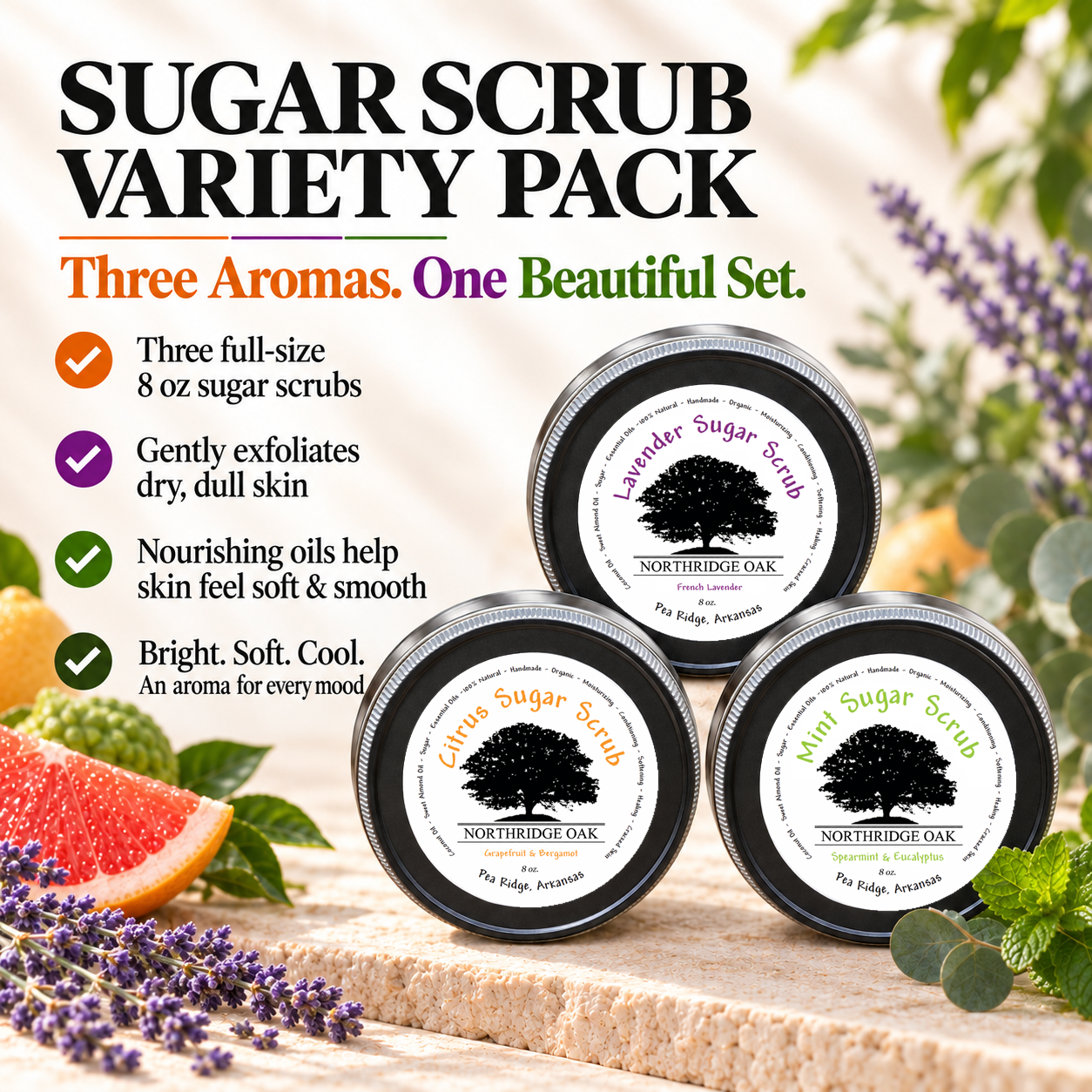Sugar Scrub Variety Pack Northridge Oak