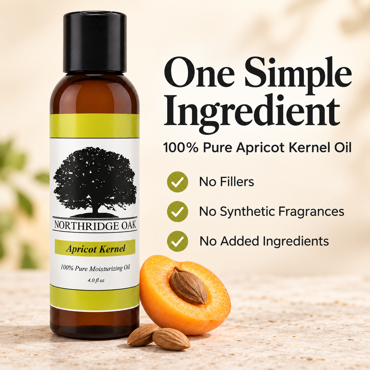 Apricot Kernel Oil – 4 oz Northridge Oak