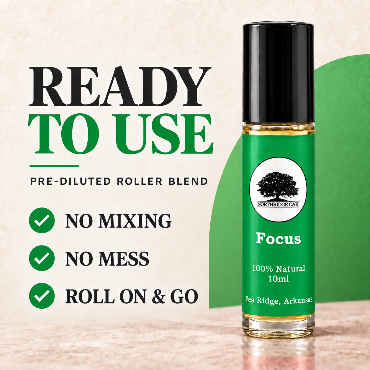 Focus Essential Oil Roller – 10 mL Northridge Oak