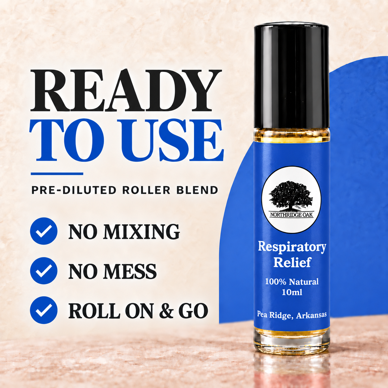 Respiratory Relief Essential Oil Roller – 10 mL Northridge Oak