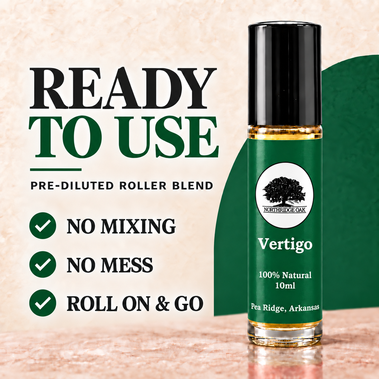 Vertigo Essential Oil Roller – 10 mL Northridge Oak