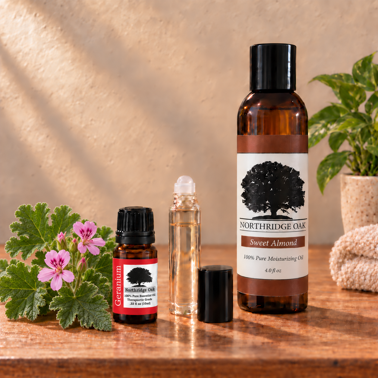 100% Pure Geranium Essential Oil – 10 mL Northridge Oak