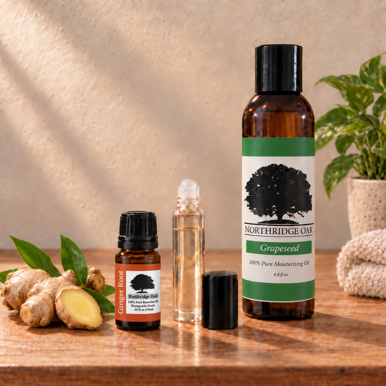 100% Pure Ginger Root Essential Oil – 10 mL Northridge Oak
