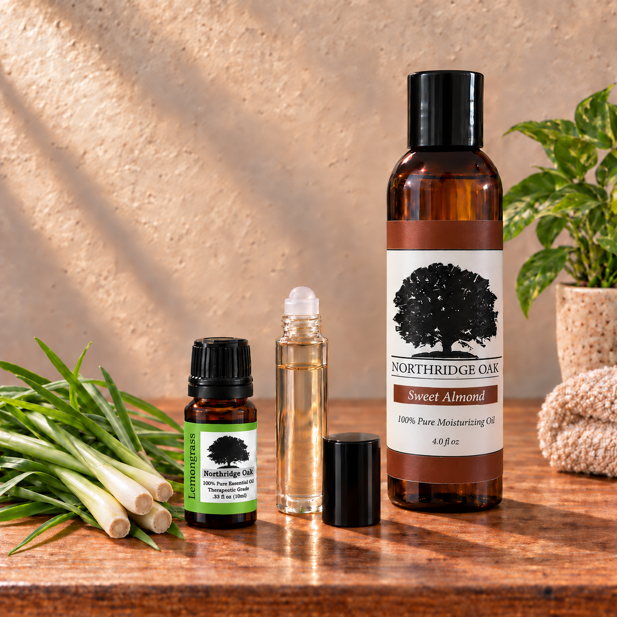 100% Pure Lemongrass Essential Oil – 10 mL Northridge Oak