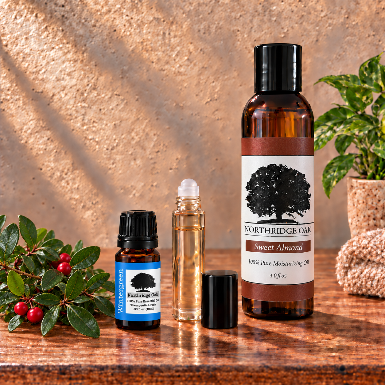 100% Pure Wintergreen Essential Oil – 10 mL Northridge Oak