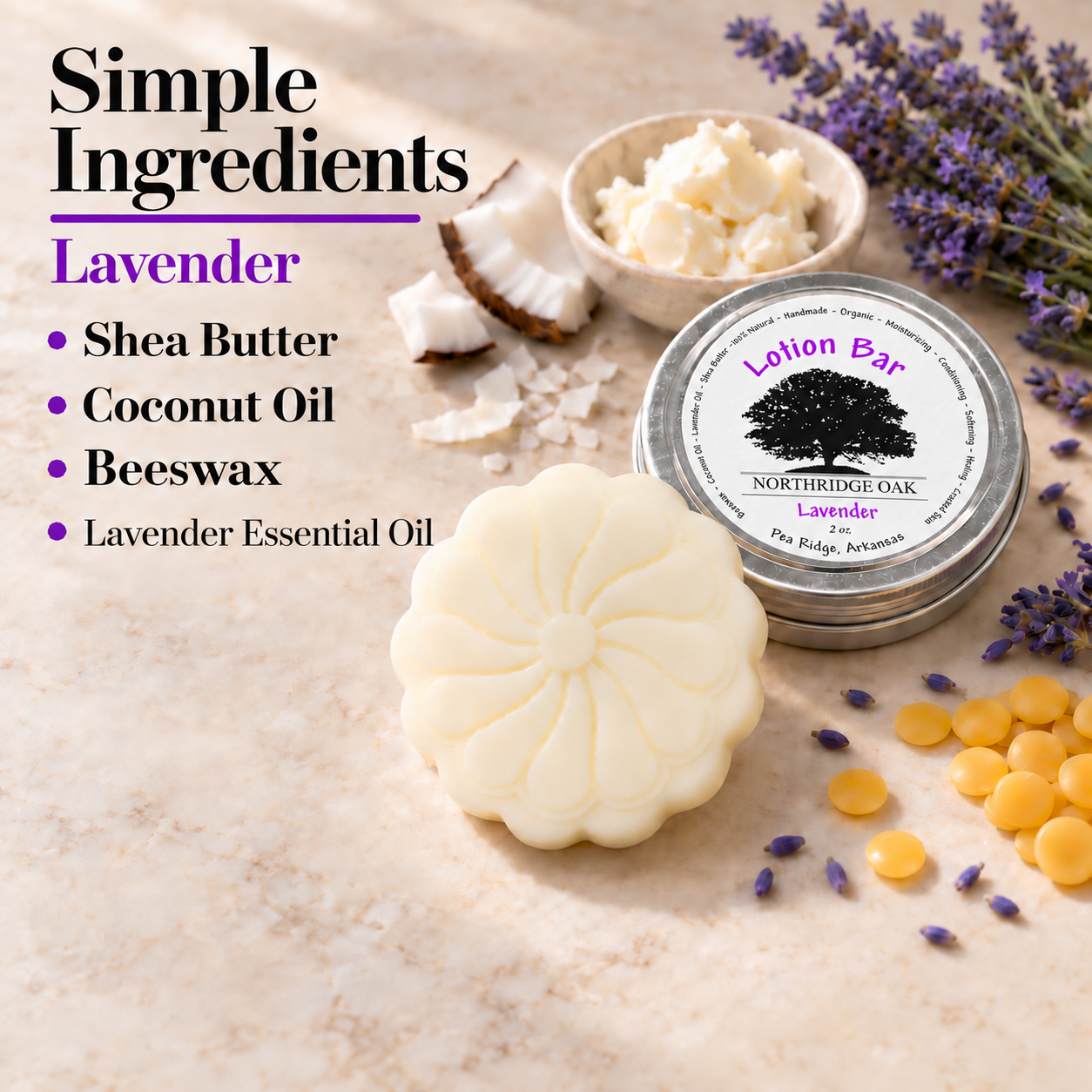 Lavender Shea Butter Lotion Bar Northridge Oak