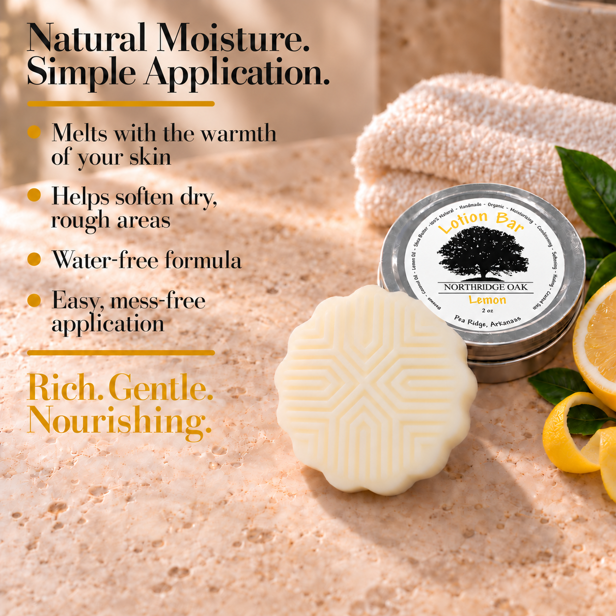 Lemon Shea Butter Lotion Bar Northridge Oak