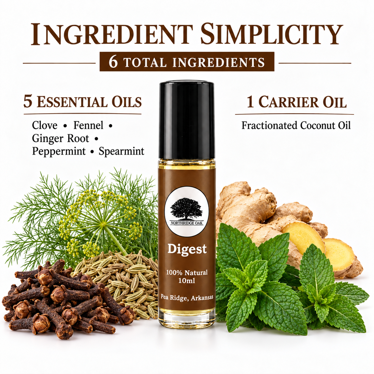 Digest Essential Oil Roller – 10 mL Northridge Oak