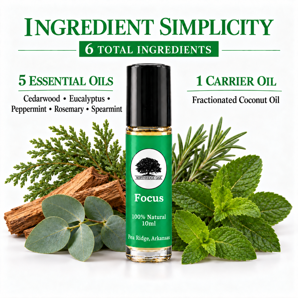 Focus Essential Oil Roller – 10 mL Northridge Oak