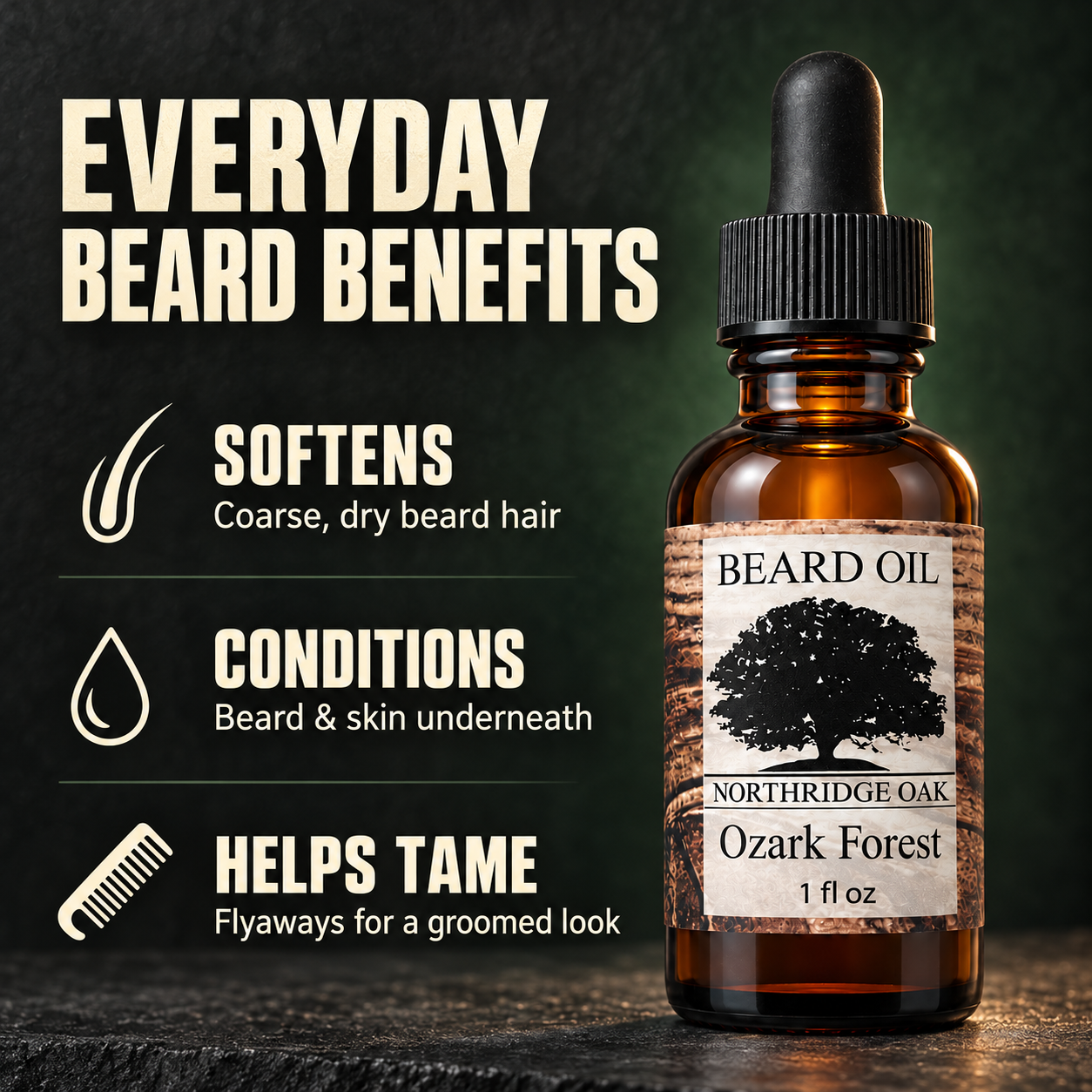 Ozark Forest Beard Oil – 1 oz Northridge Oak