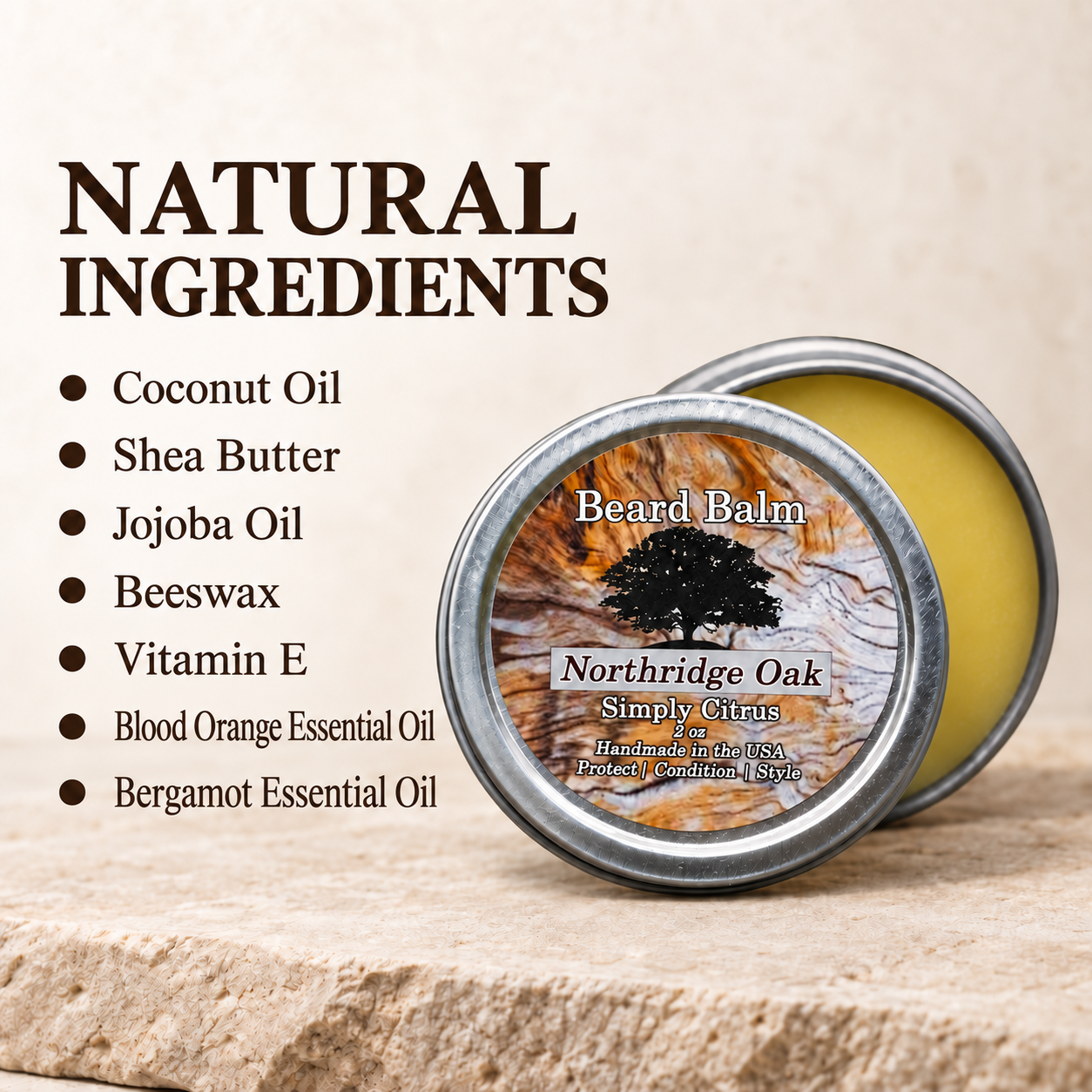Beard Balm – Simply Citrus Northridge Oak