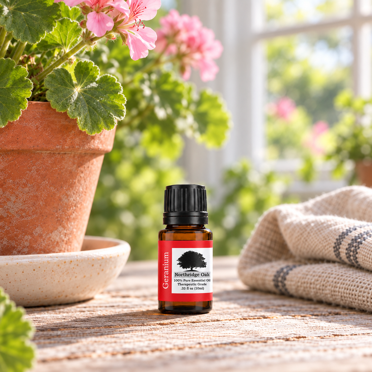 100% Pure Geranium Essential Oil – 10 mL Northridge Oak
