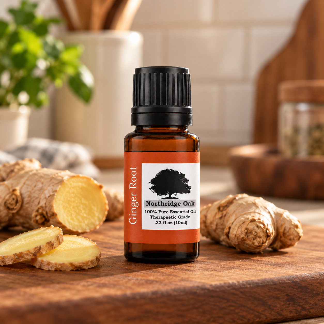 100% Pure Ginger Root Essential Oil – 10 mL Northridge Oak