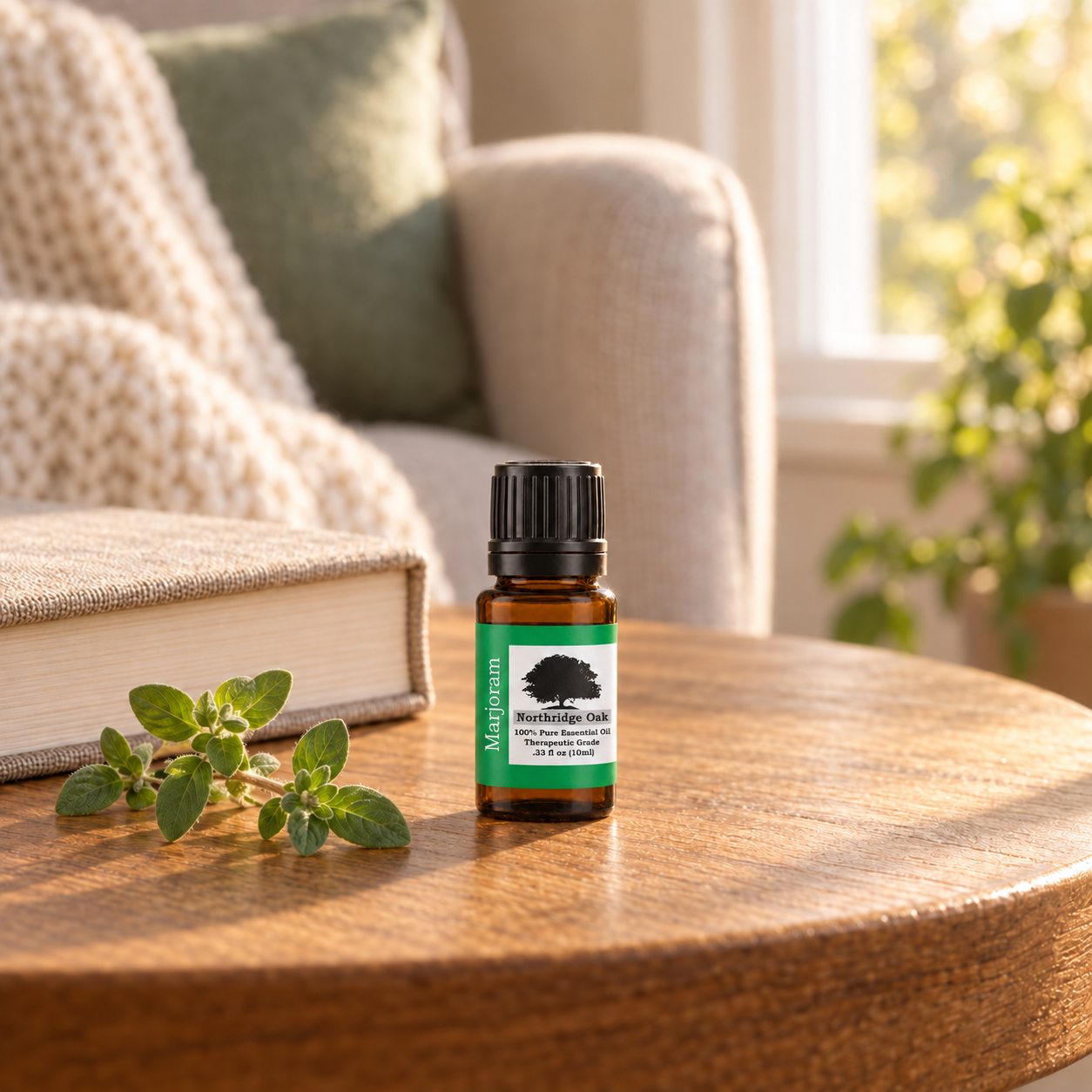 100% Pure Marjoram Essential Oil – 10 mL Northridge Oak