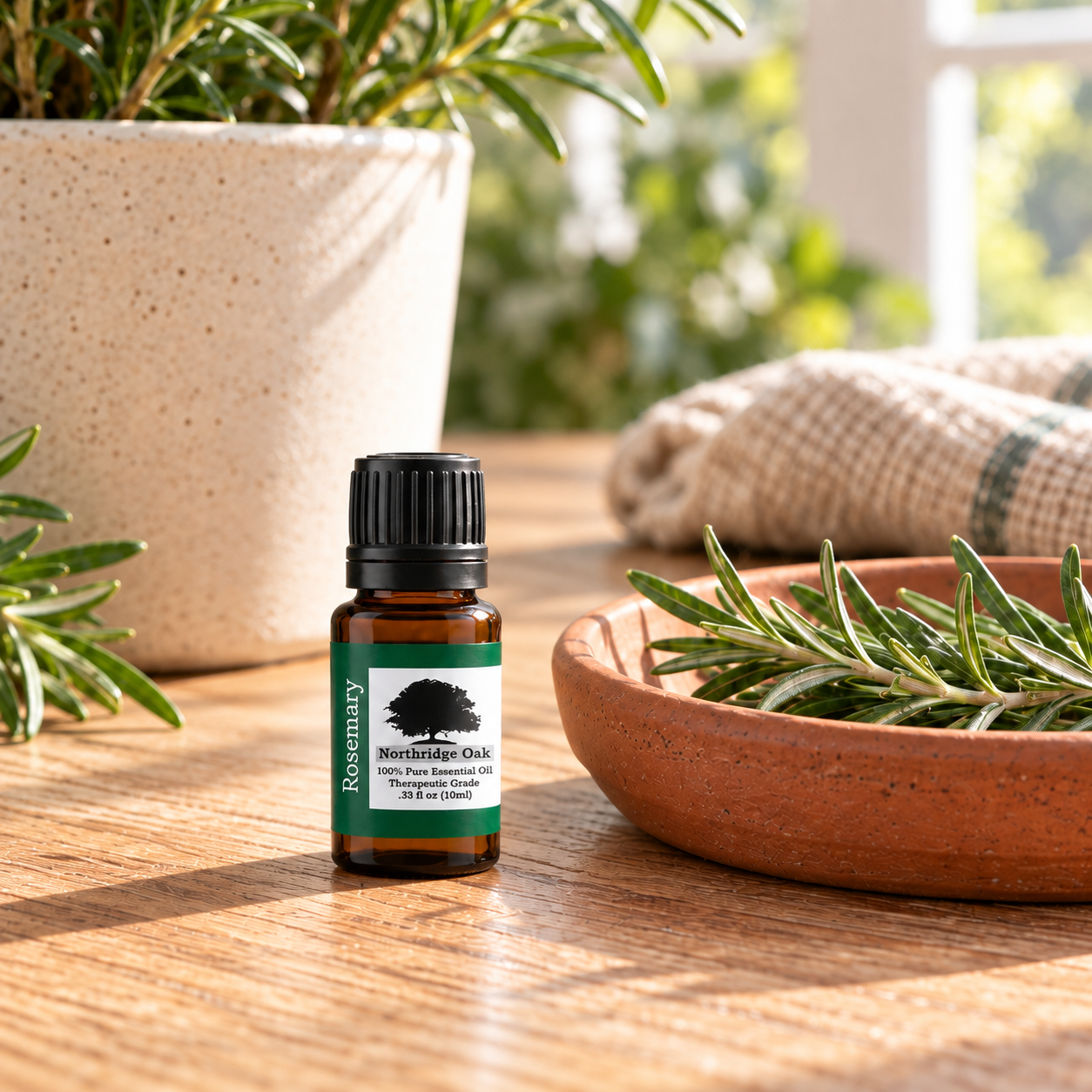 100% Pure Rosemary Essential Oil – 10 mL Northridge Oak