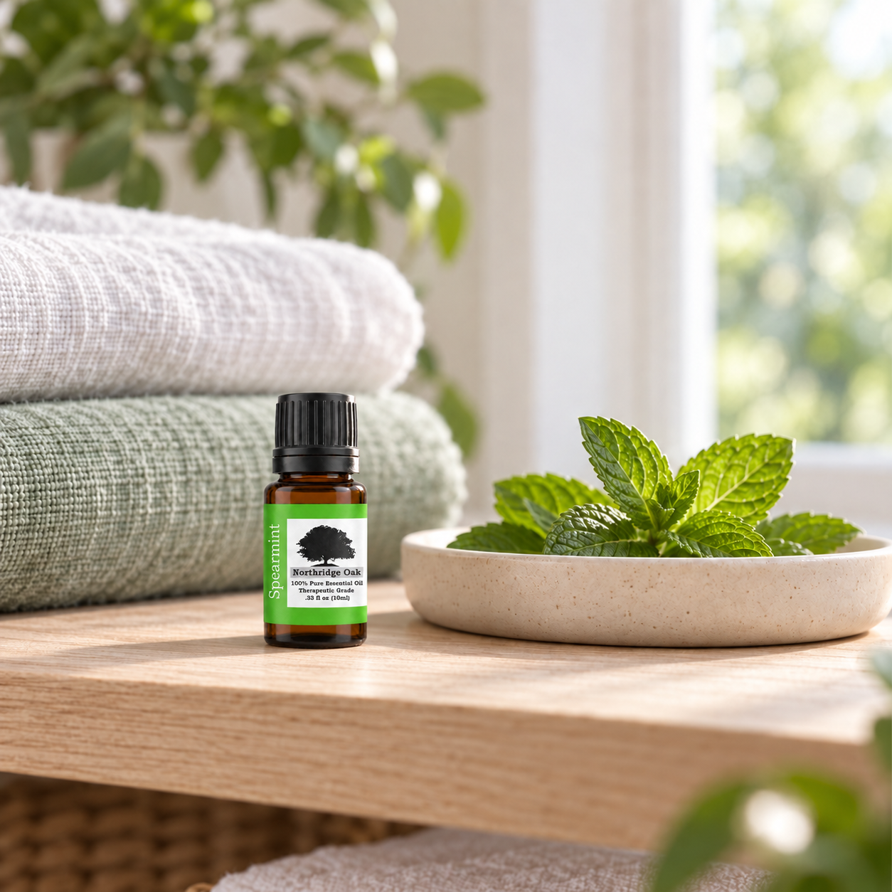 100% Pure Spearmint Essential Oil – 10 mL Northridge Oak