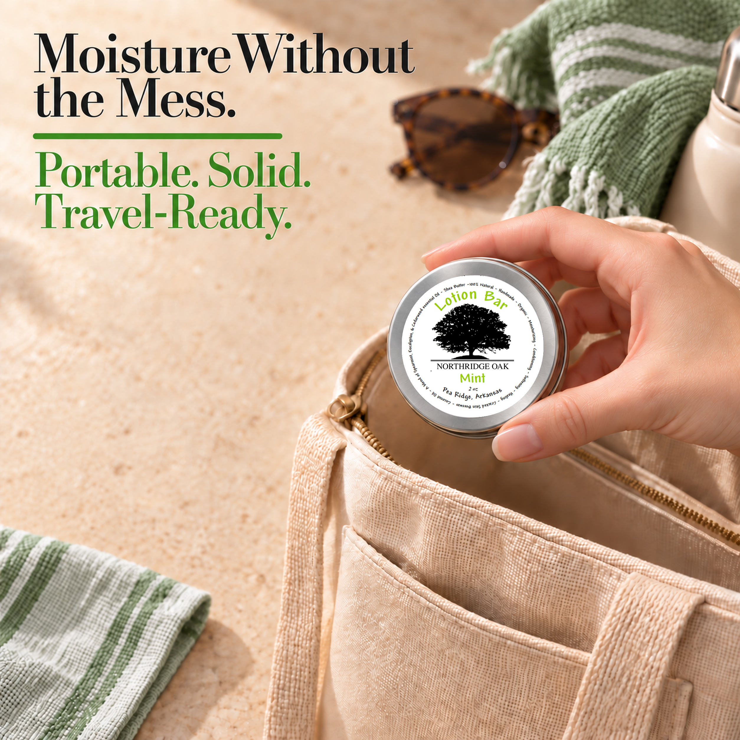 Mint Shea Butter Lotion Bar Northridge Oak