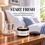Clean Linen – 100% Soy Wax Candle
