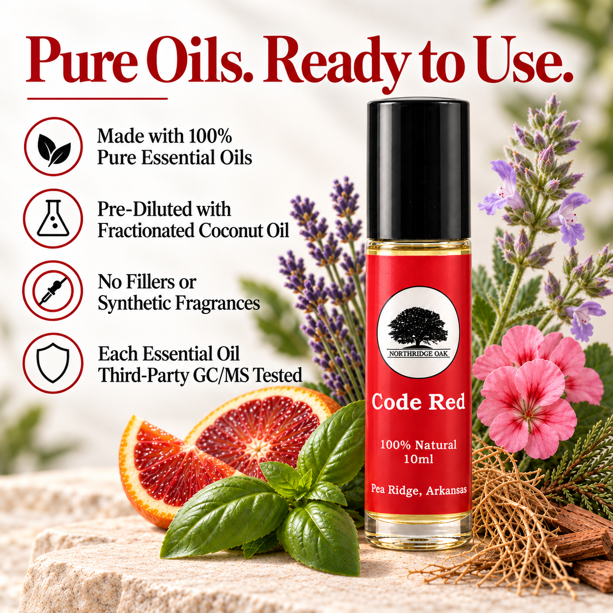 Code Red Essential Oil Roller – 10 mL Northridge Oak