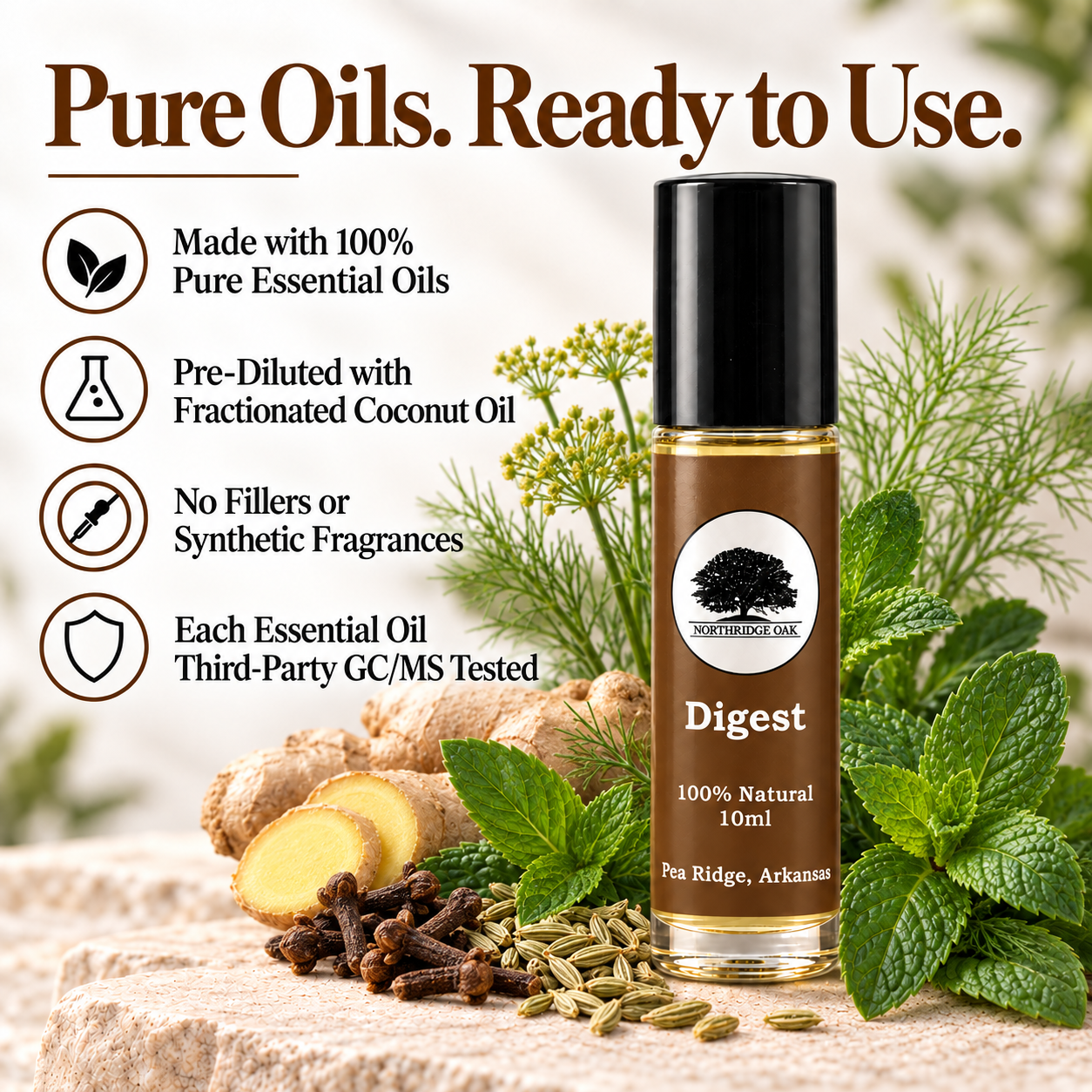 Digest Essential Oil Roller – 10 mL Northridge Oak